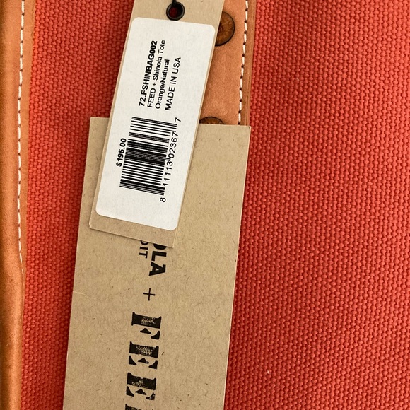 The Feed x Shinola limited edition tote bag in Sunset Orange - Picture 3 of 6